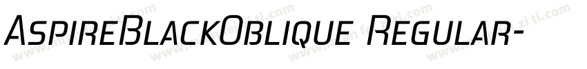 AspireBlackOblique Regular字体转换